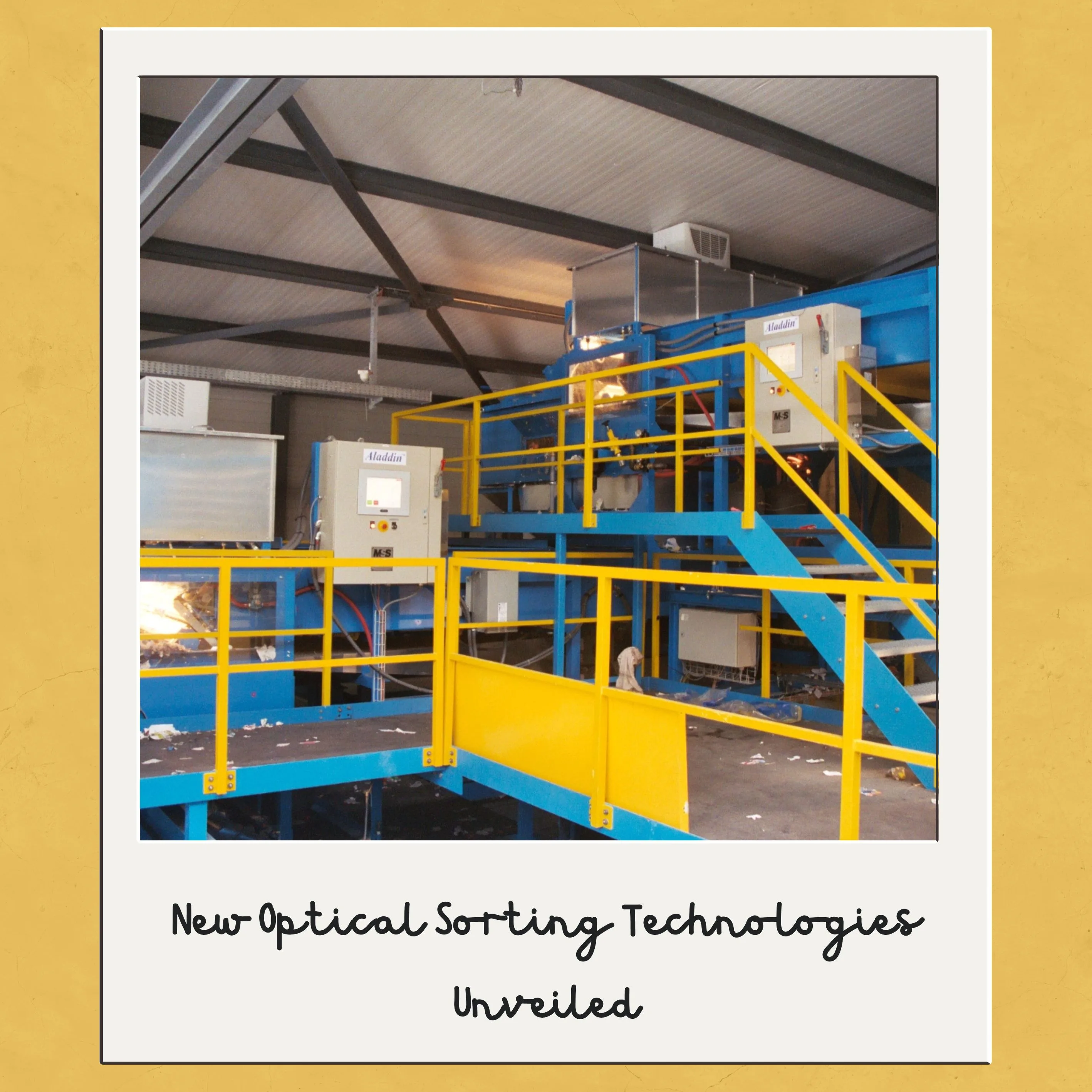 A historical photo of the Alladin optical sorter.