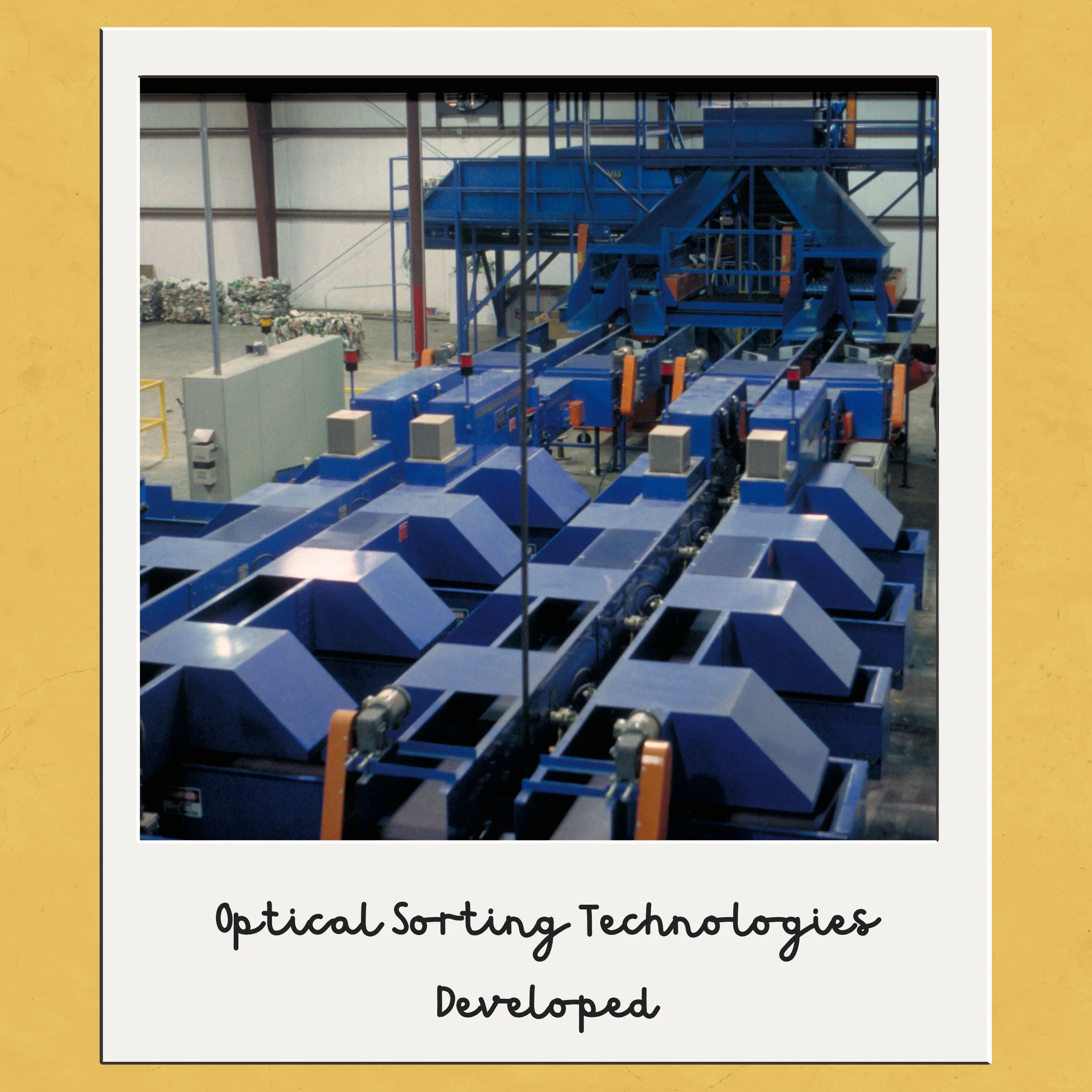 A photo of new optical sorting technologies being introduced