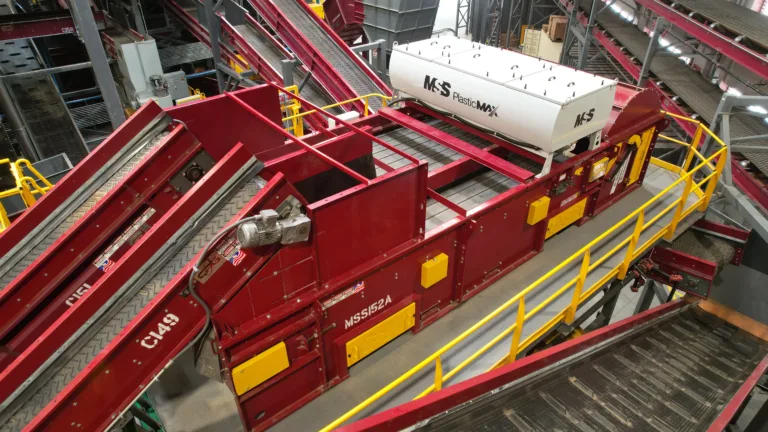 Image of a red PlasticMax unit in a MRF