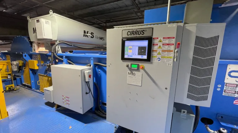 A blue FilmMax optical sorting unit in a MRF