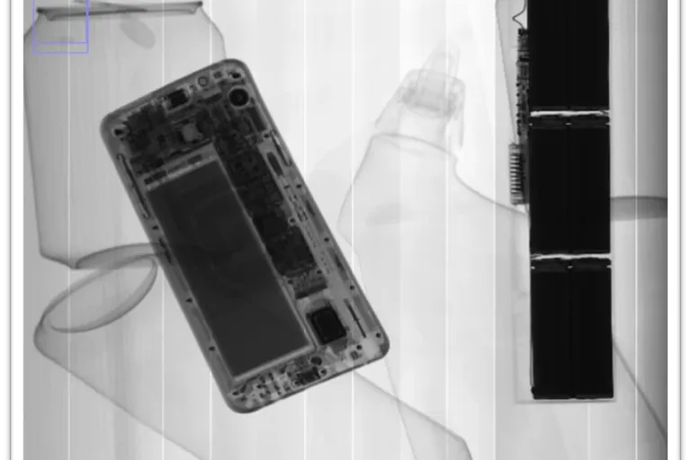 xray machine looking at recycling materials